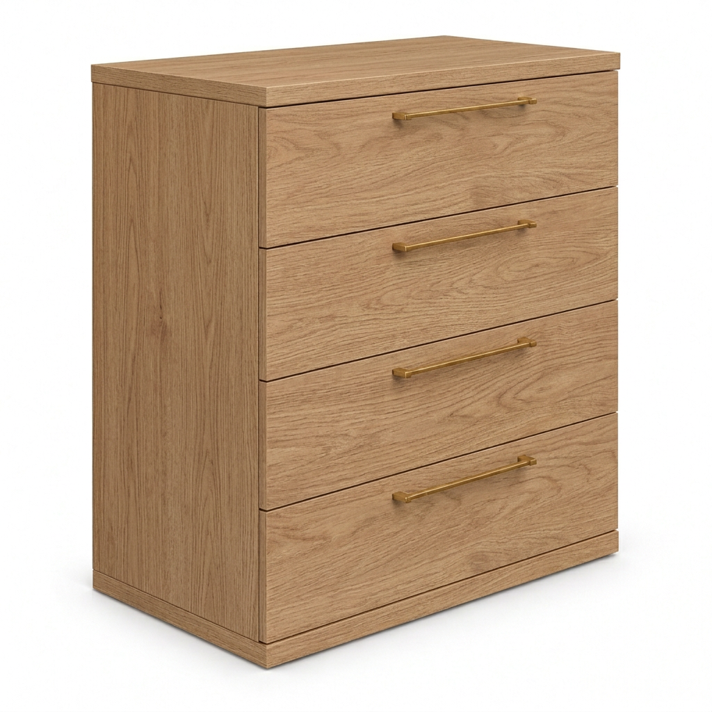4-drawer chest of drawers in Artisan light oak