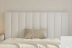 Astorga upholstered headboard in Polipiel Blanco