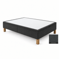 Bed base in Chenilla Negro with white top panel