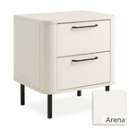 2-drawer bedside table in Arena with swatch