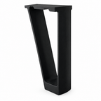 Black metal loop leg on white