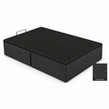 Chenilla Negro bed base with finer fabric texture