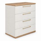 4-drawer chest of drawers in Polar with Artisan top and base
