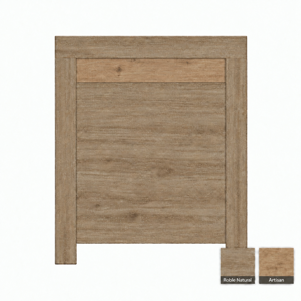 Cabecero de madera Amur en Roble Natural y Artisan