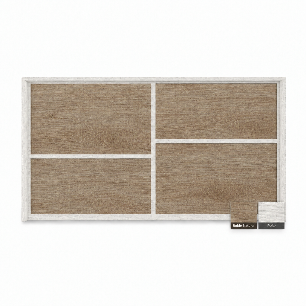 Cabecero de madera Capri en Roble Natural y Polar