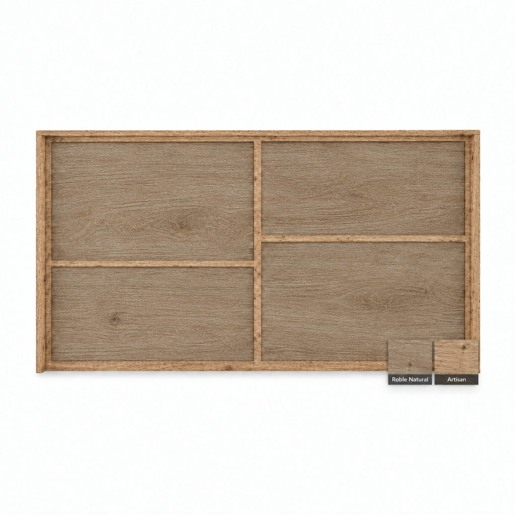 Cabecero de madera Capri en Roble Natural y Artisan