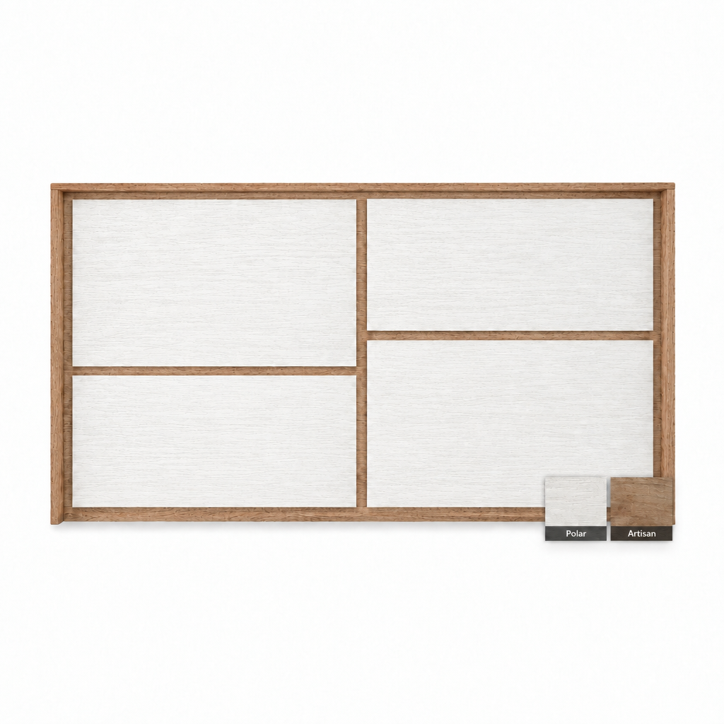 Cabecero de madera Capri en Polar y Artisan