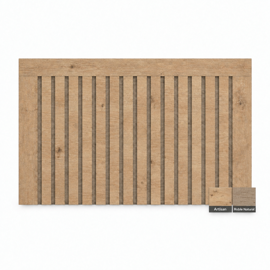 Cabecero de madera Indo en Artisan y Roble Natural