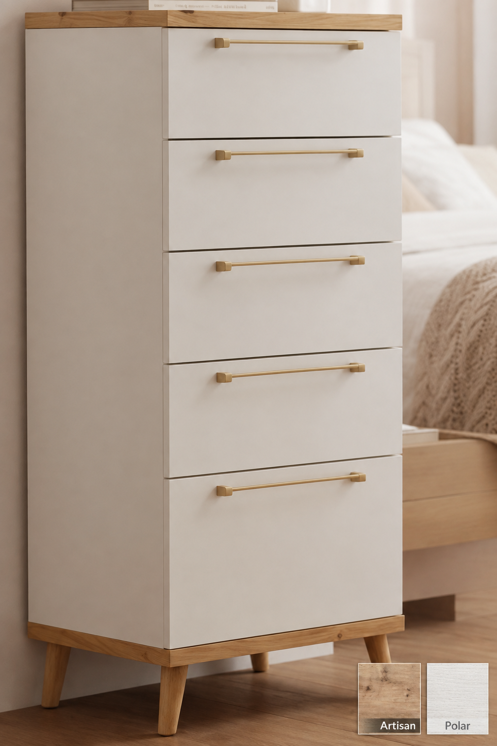 Drawer unit with Artisan and Polar swatches