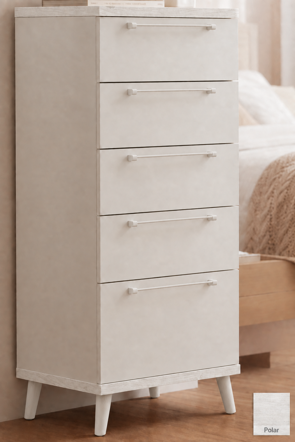 Drawer unit with Polar legs and handles