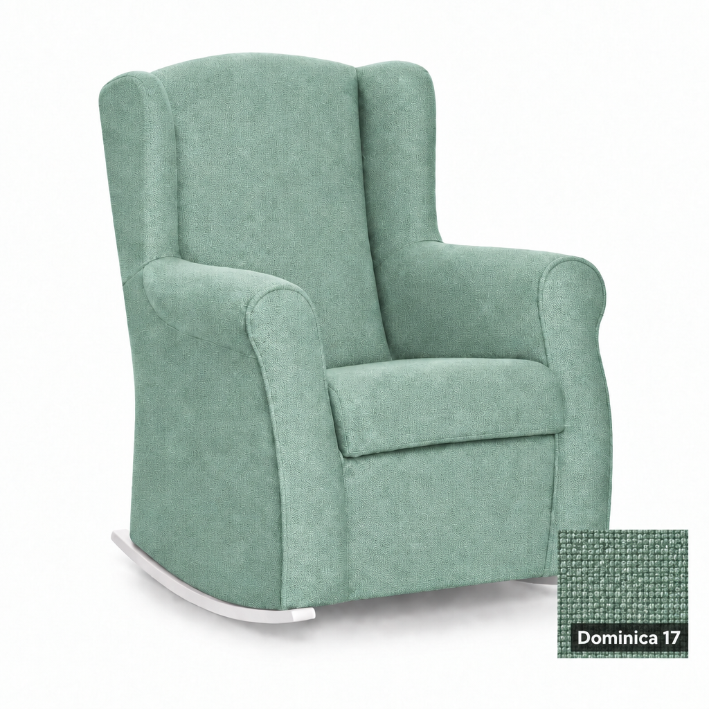 Hilton chair with a finer-scale Dominica 17 swatch