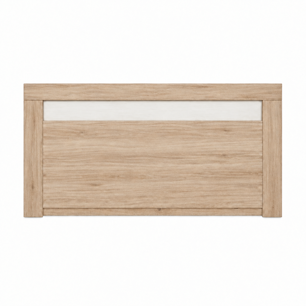 Cabecero de madera Navia con franja blanca