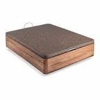 Wooden storage bed in Nogal finish