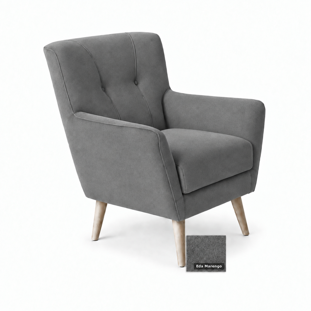 Nordic chair with almost invisible upholstery grain