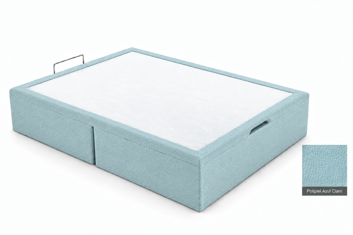 Polipiel Azul Claro bed-base visual