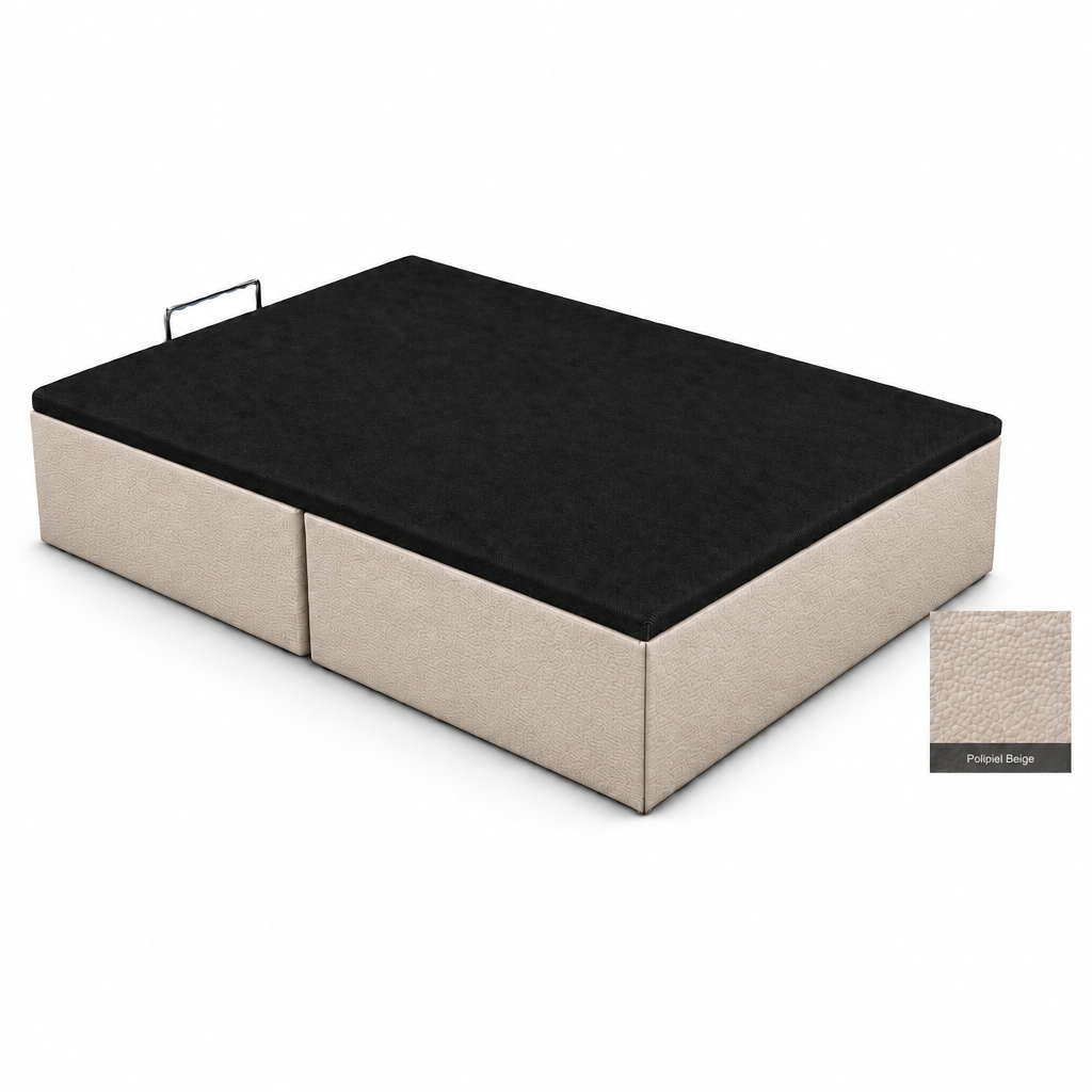 Polipiel Beige bed base with labelled swatch