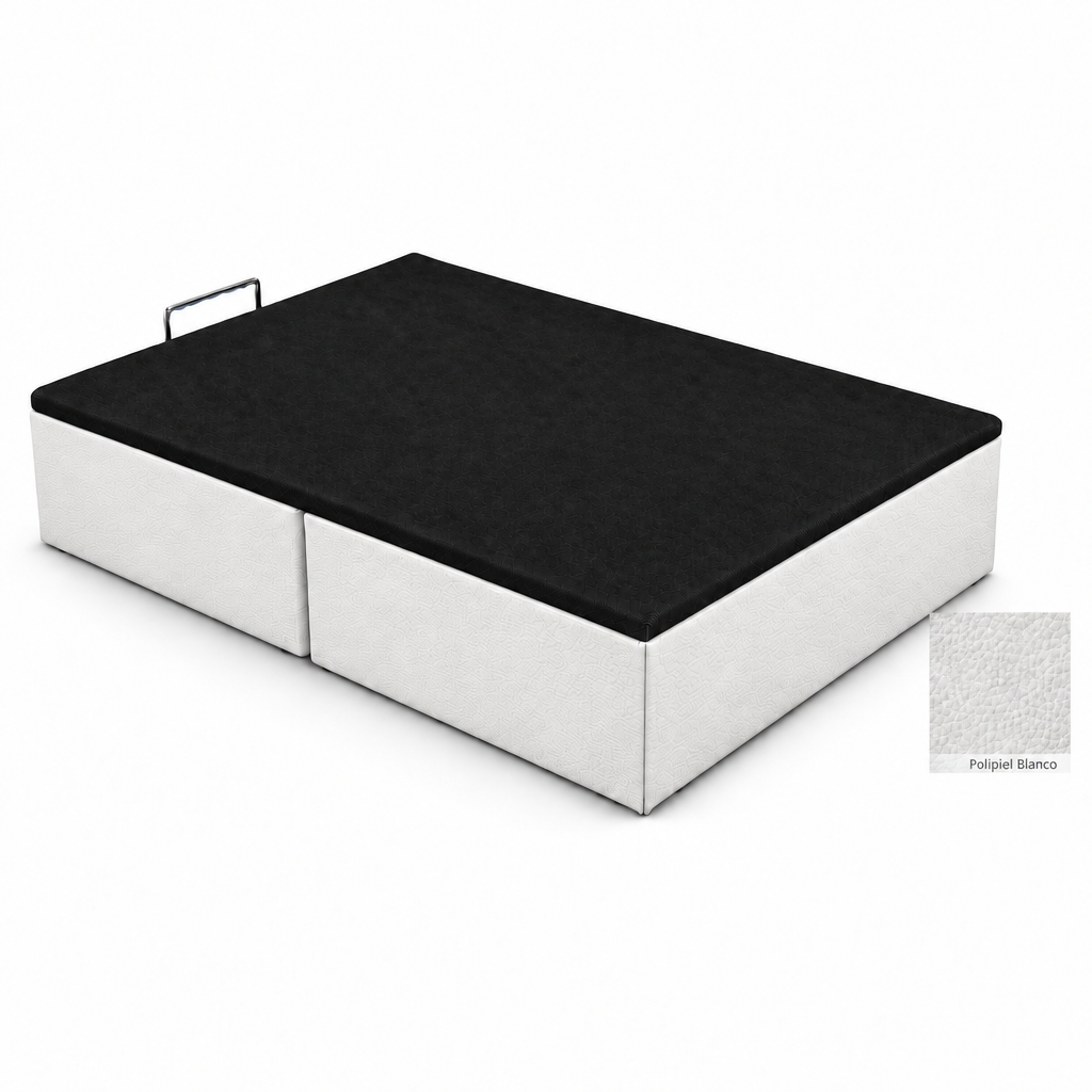 Polipiel Blanco bed base with labelled swatch
