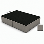 Upholstered storage bed in Polipiel Marengo