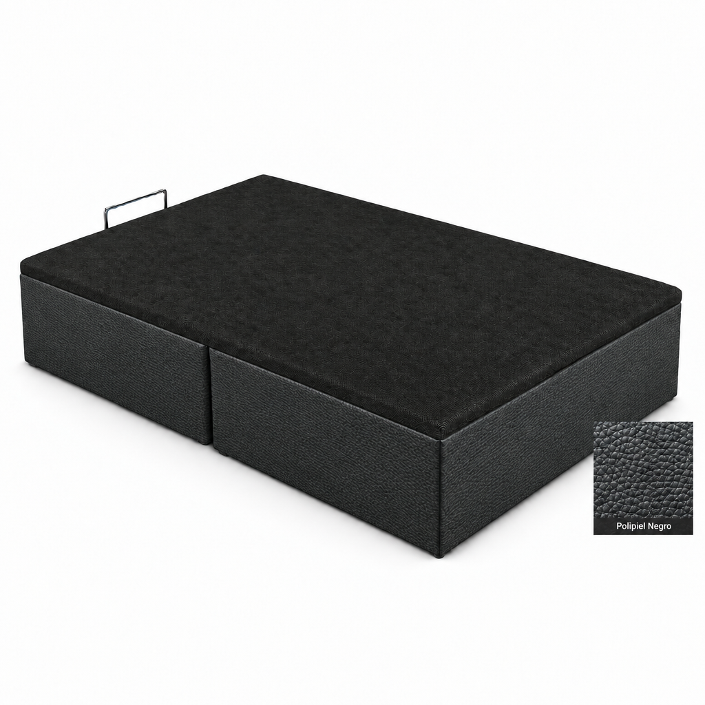 Polipiel Negro bed base with labelled swatch