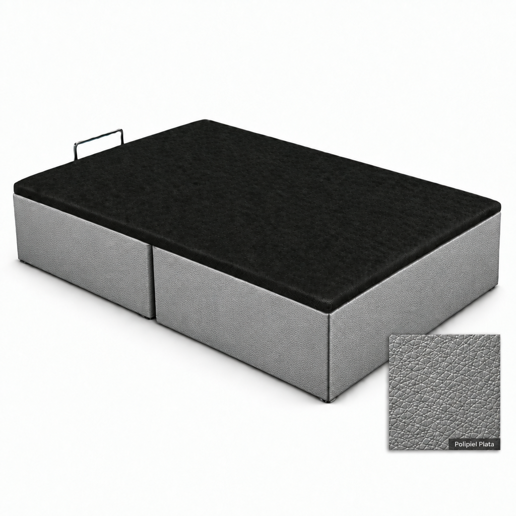 Polipiel Plata bed base with reduced pebble-grain scale
