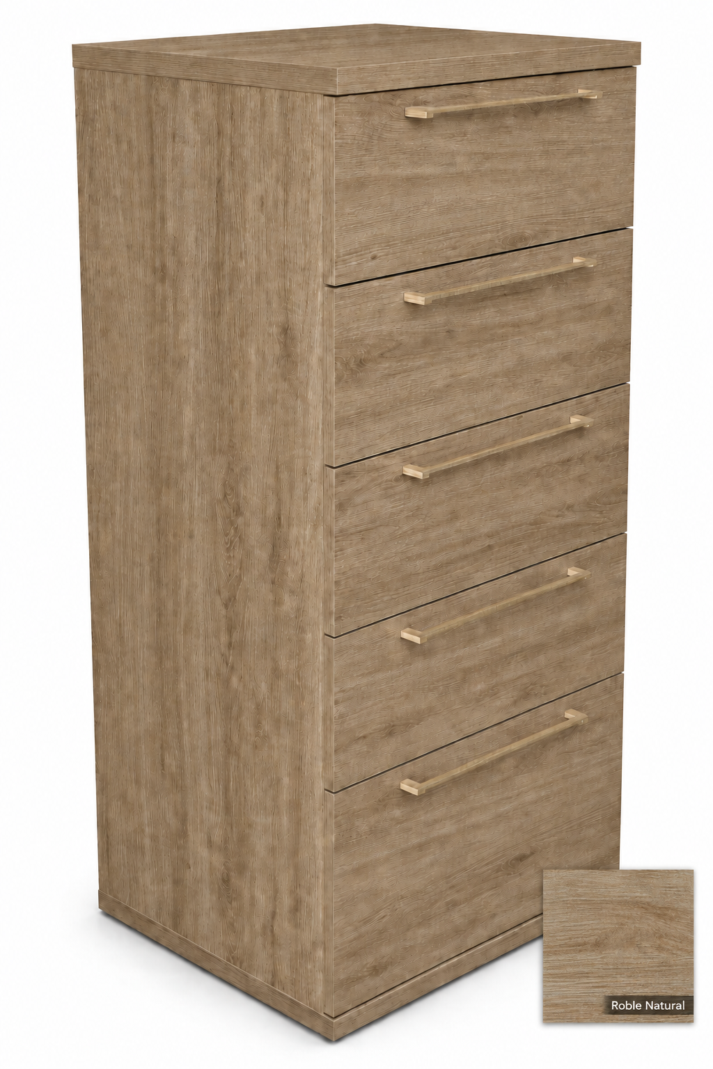 5-Drawer Tallboy in Roble Natural