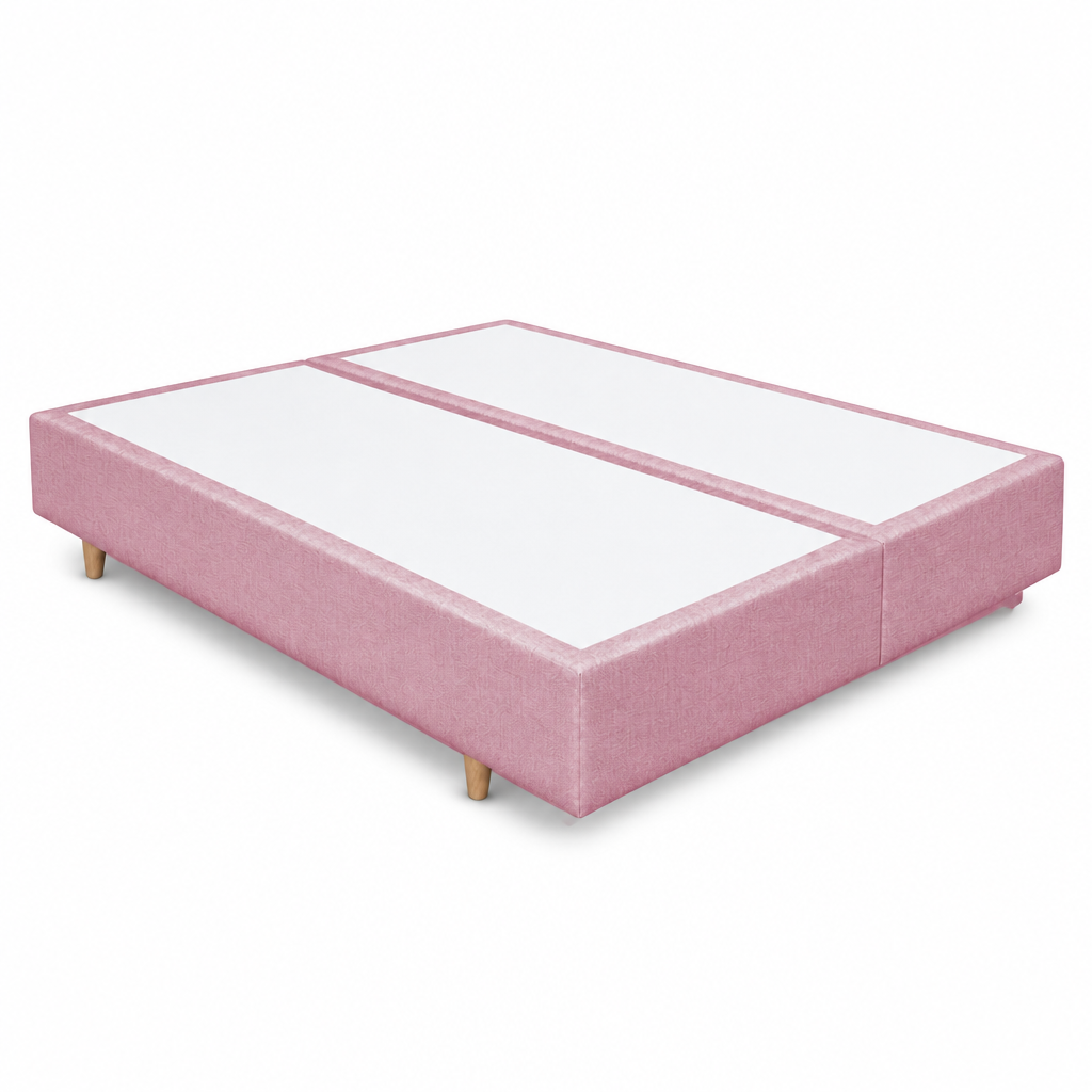Base Fija 25cm Plus fixed bed base in Chenilla Rosa