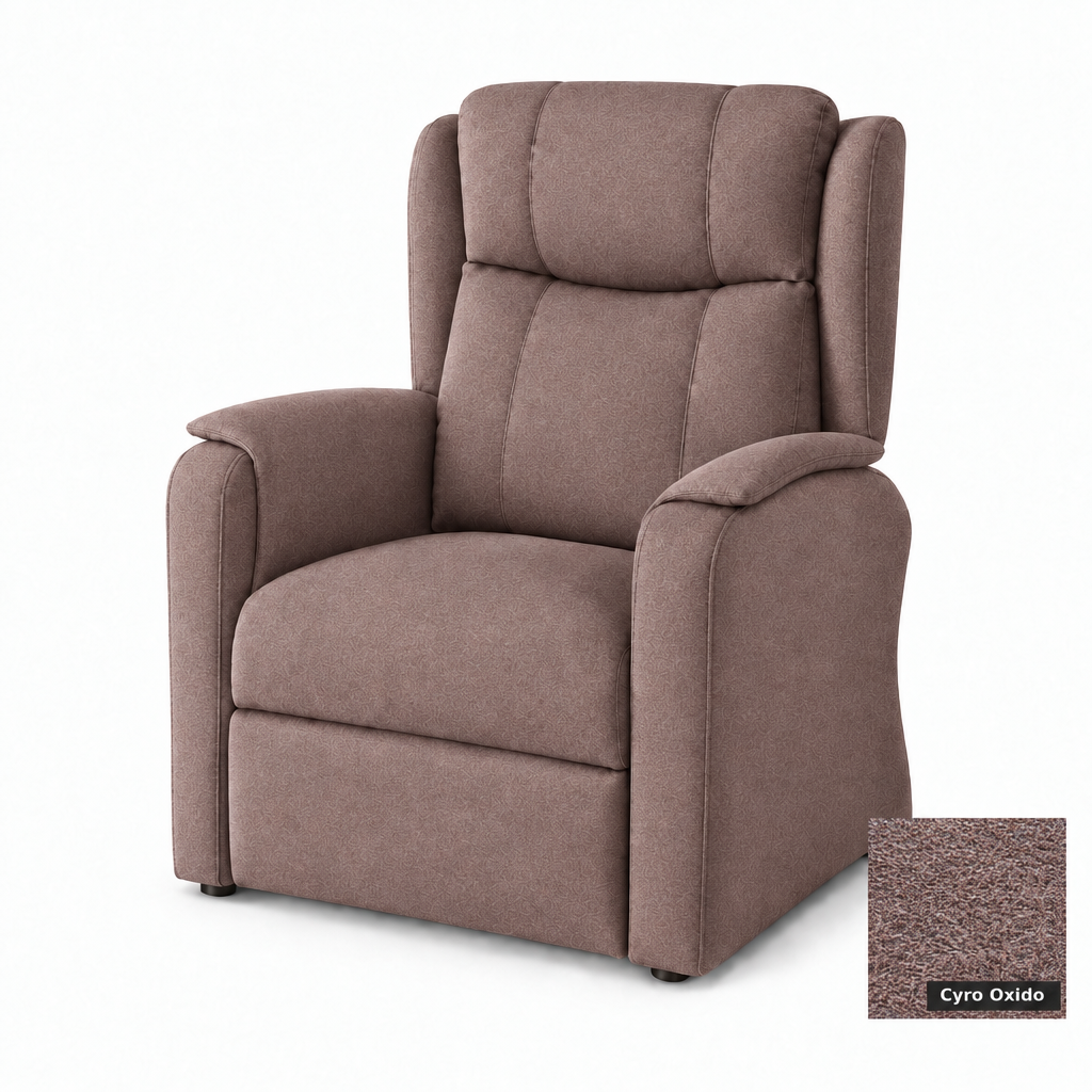 Telma chair in Cyro Oxido with bottom-right swatch