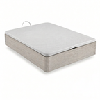 Wooden storage bed in Vintage finish with 3D Blanco top