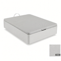 Wooden storage bed in White finish with 3D Blanco top